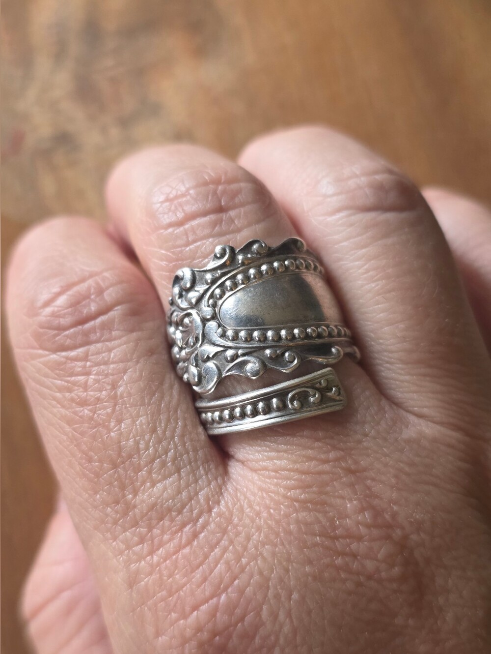 Vintage | Sterling Silver | Spoon Ring | Size 8 | Euc